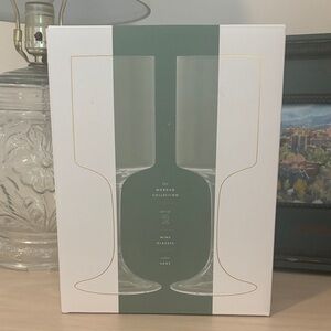 Anthropologie The Morgan Collection Wine Glasses - Sage (Set)